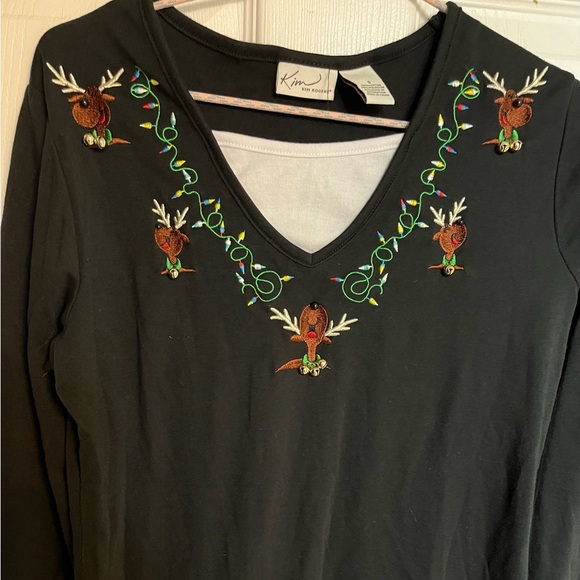 Kim Rogers Christmas Top S - Picture 2 of 6